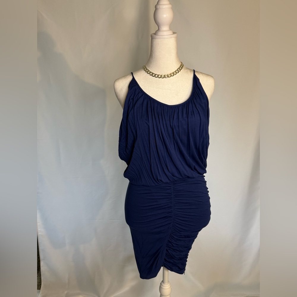 BCBGMaxAzria Strapless Navy Blue Dress